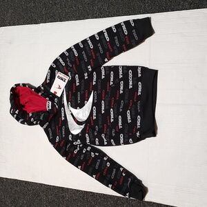 TKO Boy's Black/Red Fleece Hoodie Size 7